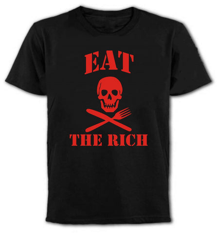 Summer Sleeves New Fashion T Shirt Short Crew Neck Eat The Rich Protest Anarchy Political Punk Summer Mens Tee Shirt