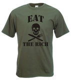 Summer Sleeves New Fashion T Shirt Short Crew Neck Eat The Rich Protest Anarchy Political Punk Summer Mens Tee Shirt