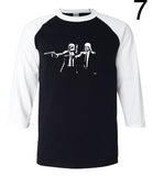 Banksy Star Wars Pulp Fiction hip hop tshirt 2017 summer new 3/4 sleeve t shirts fashion casual raglan men t-shirt 100% cotton