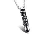 GAGAFEEL Men Male Necklace Skeleton Ghost Stainless Steel Pendant Necklaces Skull Individuality Link Chain Jewelry Punk Style