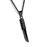 GAGAFEEL Dagger Pendant Necklace Cool Man Jewelry Stainless Steel Black/Silver/Gold Color Punk Style Men Accessory Dropshipping