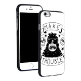 Minason Make Trouble Anarchy Gorilla Mobile Phone Shell Soft TPU Silicone Case Cover for iPhone X 8 5 SE 5S 6 6S 7 Plus