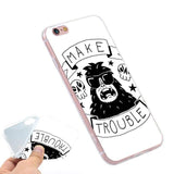 Minason Make Trouble Anarchy Gorilla Mobile Phone Shell Soft TPU Silicone Case Cover for iPhone X 8 5 SE 5S 6 6S 7 Plus