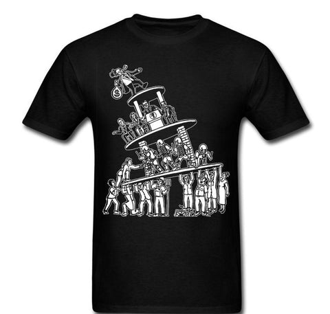 Anarchy Tower Revolution Wealthy on Top Class Change Life Tee T-shirt Unisex 3D Men Hot Cheap Short Sleeve Male T Shirt