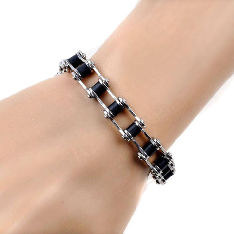 Punk Bracelet Motorcycle Chain Link Chain Bike Bracelet Stainless Steel Bracelet