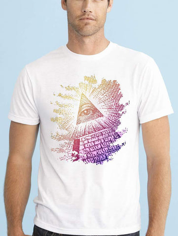 Gildan ILLUMINATI CONFIRMED CONSPIRACY CONTROL PYRAMID EYE HIPSTER ANARCHY T-SHIRT men t shirt