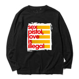 sex pistols anarchy in the uk full sleeves tee women men size Heavy combed Full Long Sleeves t shirt