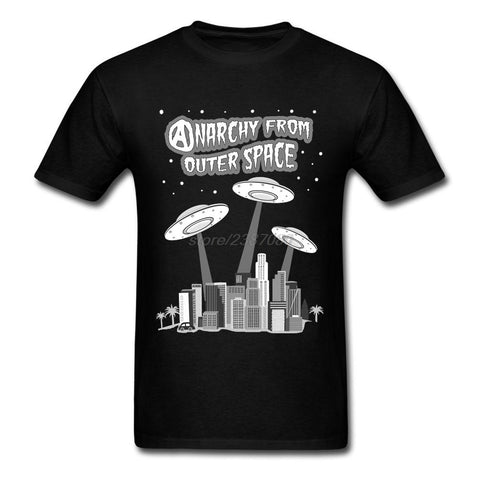 Lowest Price Male Anarchy From Outer Space Cheap Tee Shirts Crew Neck Oversize Style T-Shirts Male O Neck T Shirts