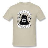 Custom Design Metal tshirt Teenage Size XL Make trouble man Tees Perfect anarchy gorilla Costumes For Brother