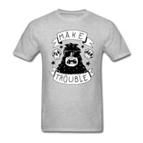 Custom Design Metal tshirt Teenage Size XL Make trouble man Tees Perfect anarchy gorilla Costumes For Brother