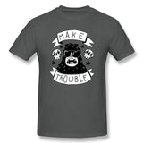 Custom Design Metal tshirt Teenage Size XL Make trouble man Tees Perfect anarchy gorilla Costumes For Brother