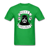 Custom Design Metal tshirt Teenage Size XL Make trouble man Tees Perfect anarchy gorilla Costumes For Brother