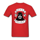 Custom Design Metal tshirt Teenage Size XL Make trouble man Tees Perfect anarchy gorilla Costumes For Brother