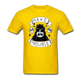 Custom Design Metal tshirt Teenage Size XL Make trouble man Tees Perfect anarchy gorilla Costumes For Brother