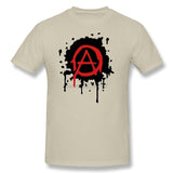Mens Anarchy Logo T Shirt Luxury Spring Best Concert Tee Cool Tubthumping tee shirt Making Cotton Gentleman Family Clothing