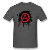 Mens Anarchy Logo T Shirt Luxury Spring Best Concert Tee Cool Tubthumping tee shirt Making Cotton Gentleman Family Clothing