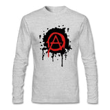 mens Anarchy Logo Tee Shirts punk design Tubthumping Tees for Mens Full Sleeve retro t shirts Cheap Price