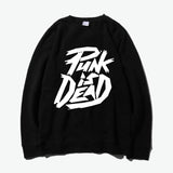 punk is dead anarchy logo silk printing O neck hoodies