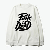 punk is dead anarchy logo silk printing O neck hoodies