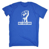 ANTI EVERYTHING T-SHIRT Anarchy Anarchist Grumpy Teen Funny Birthday Gift 123t Summer Fashion Funny Print T Shirts