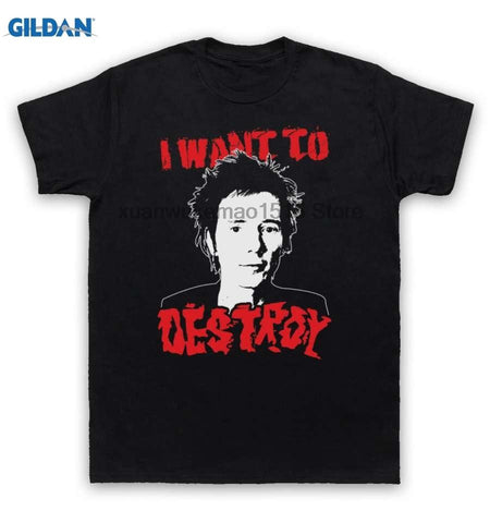 GILDAN 100% Cotton O-neck printed T-shirt Sex Pistols T Shirt Anarchy In The UK Destroy