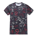 Mens Graffiti Anarchy Symbol T-Shirt Punk Gothic Symbol Sign Printed Tshirts Men 2017 Summer Hip Hop Short Sleeve Streetwear