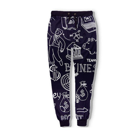 Men Graffiti Anarchy Symbol Pants Punk Gothic Symbol Sign Printed Sweatpants Men 2018 Winter Hip Hop Full Lenth Harem Pants