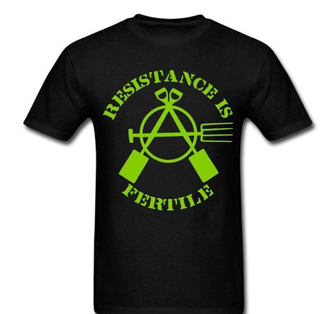 resistance fertile plant anarchy anarchist anti-capitolism graphic t-shirt New Fashion Men'S T Shirt 2018 New Mens T-Shirts