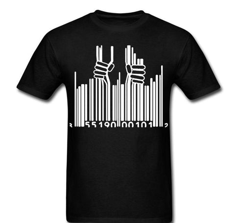 break bar code government war anarchy revolution anonymous change  t-shirt Print T Shirt Man Short Short Sleeve T-Shirt Tops