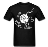 anarchy walking gernade explosion anarchist revolution graphic shirt t-shirt Tops T-shirt Homme T Shirt 100% Cotton