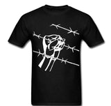 anarchy wired fence revolution government class change your life shirt t-shirt T Shirt Men Loose Size T-shirt Harajuku