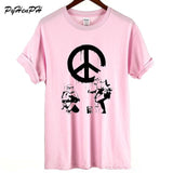 PyhenPH Brand Women T-shirt 100% Cotton Casual Tee Shirts Female Summer Banksy Troopers Printed Short Sleeve Ladies Tshirt Top